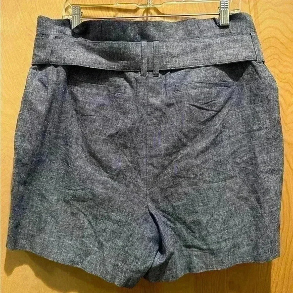 Boden High Waist Shorts in Chambray Blue - Picture 7 of 8